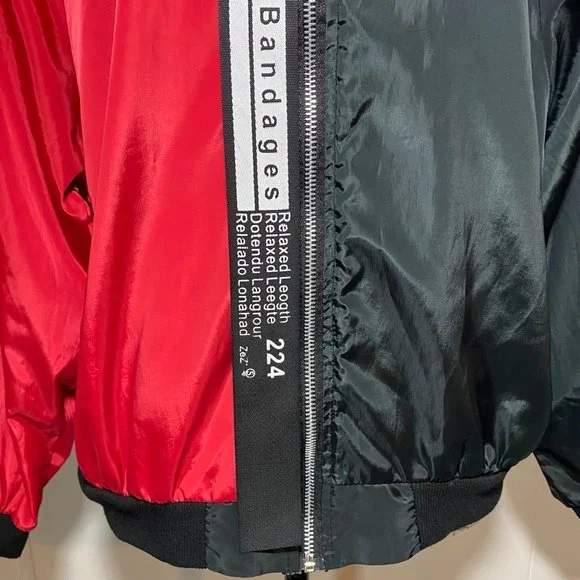 Zucca Dayz Stretch Bandages windbreaker Jacket Size S Black Red - Picture 7 of 7